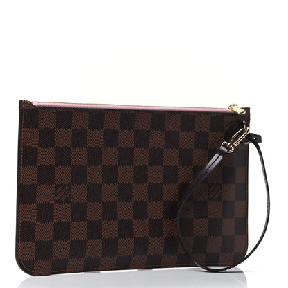 Louis Vuitton Damier Ebene Neverfull MM GM Pochette Rose Ballerine 2 of 4