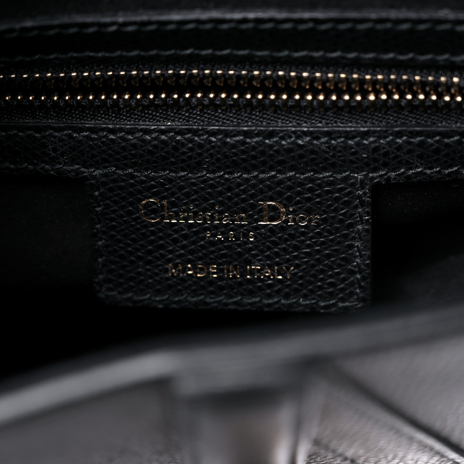 Christian Dior Grained Calfskin Saddle Bag Black 6 of 11