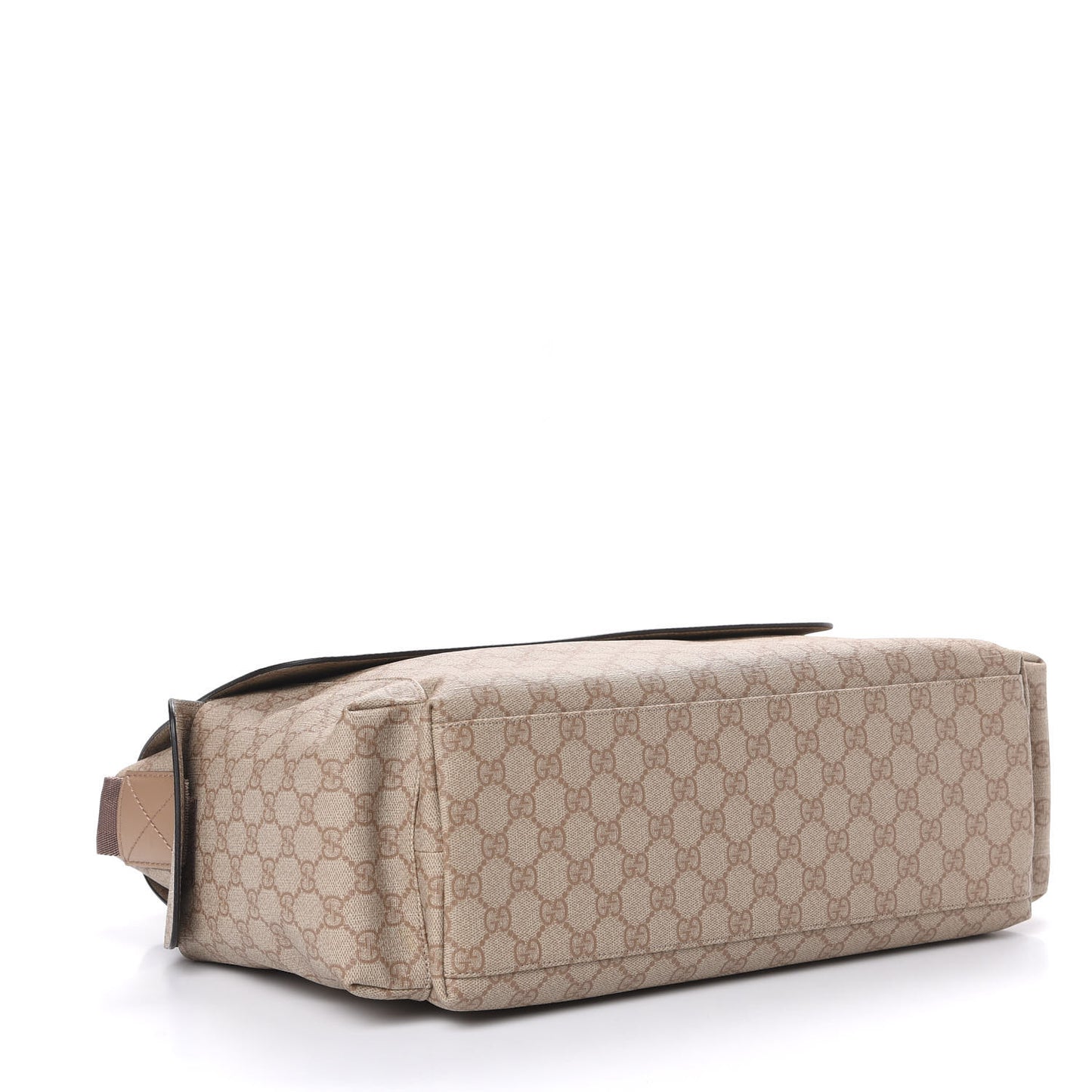 GG Supreme Monogram Messenger Diaper Bag Beige