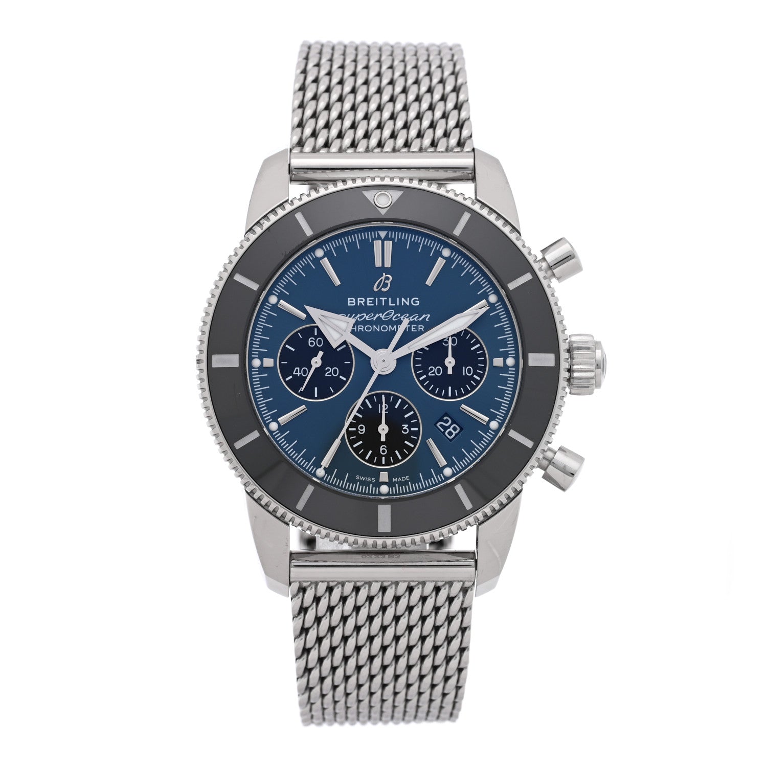 Breitling Stainless Steel 44mm Superocean Heritage II Chronograph Automatic Watch Blue AB0162121C1A1 1 of 5