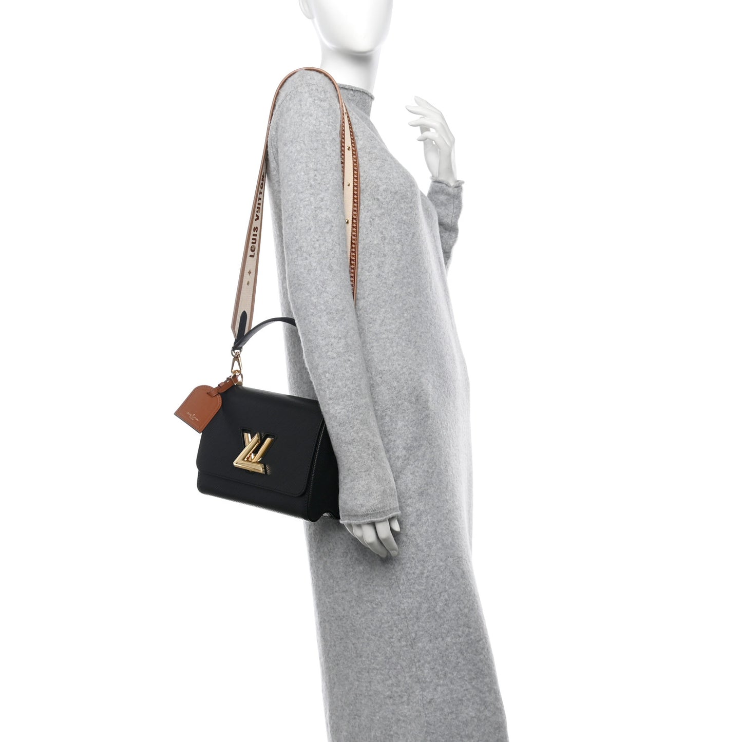 Epi Twist Top Handle Shoulder Bag Black