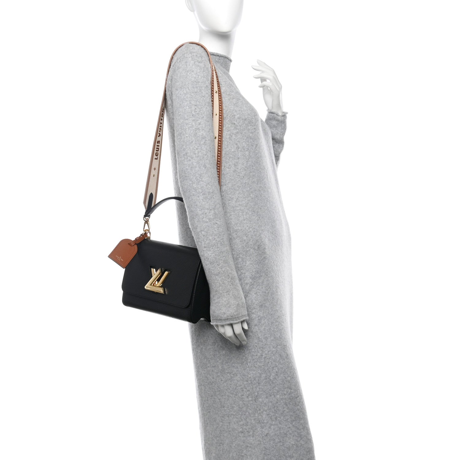 Louis Vuitton Epi Twist Top Handle Shoulder Bag Black 3 of 10