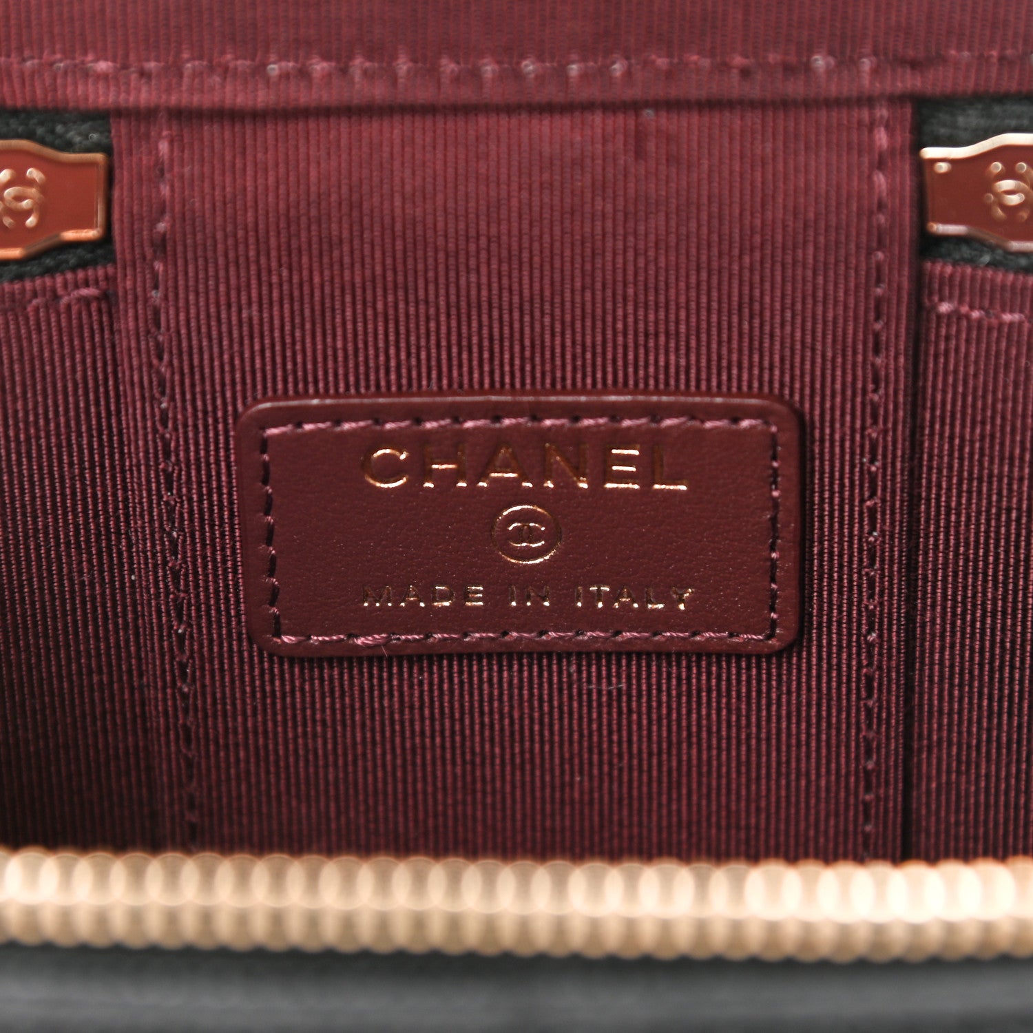 Chanel Caviar Quilted Mini Vanity Case With Chain Black 6 of 11