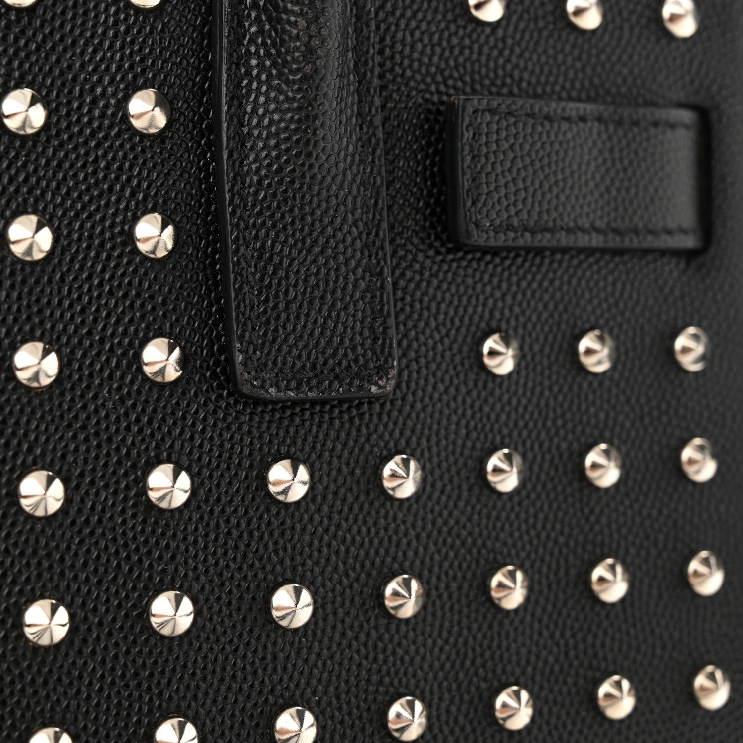 Saint Laurent SAINT LAURENT Calfskin Studded Nano Sac De Jour Black 16 of 18