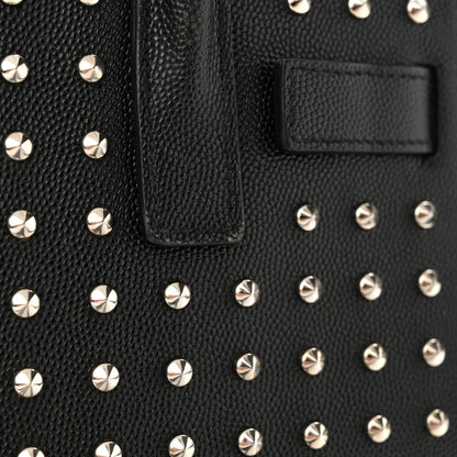 Saint Laurent SAINT LAURENT Calfskin Studded Nano Sac De Jour Black 16 of 18
