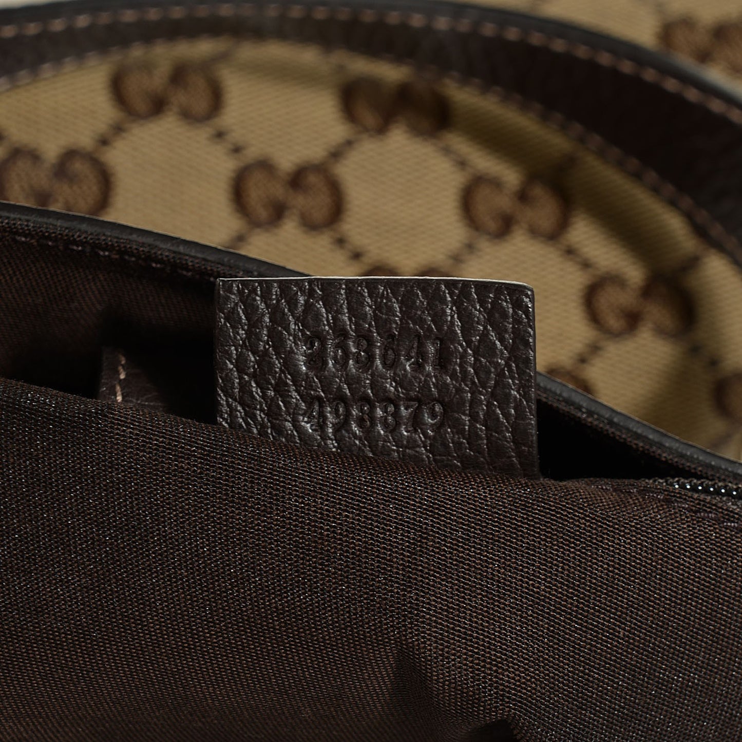 Crystal Monogram Medium Abbey Convertible Tote Dark Brown