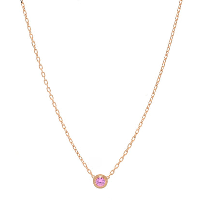 Cartier 18K Pink Gold Pink Sapphire D'Amour Pendant Necklace 1 of 5