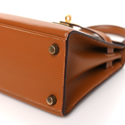 Hermes Courchevel Mini Kelly Sellier 20 Gold 10 of 17