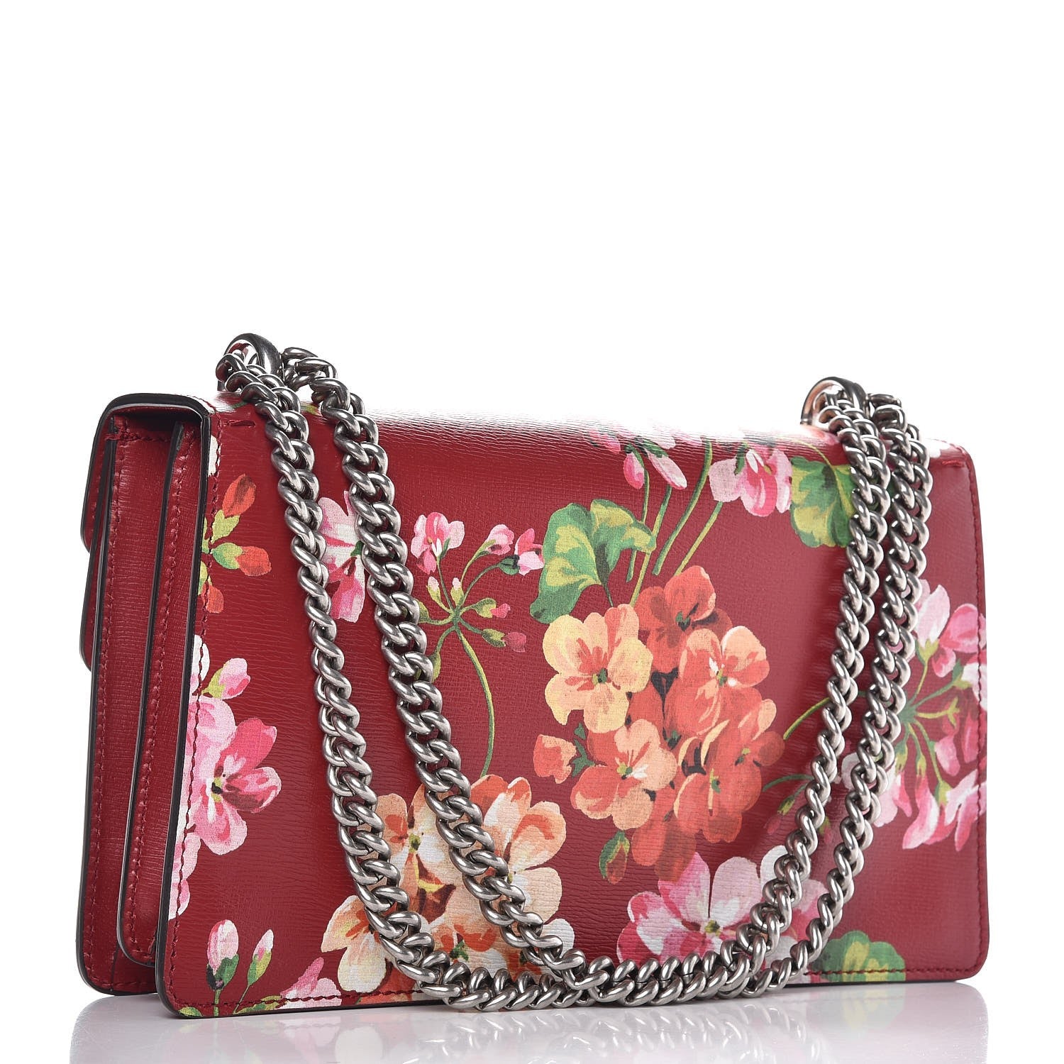 Gucci Calfskin Blooms Print Small Dionysus Shoulder Bag Romantic Cherry Multicolor 3 of 7