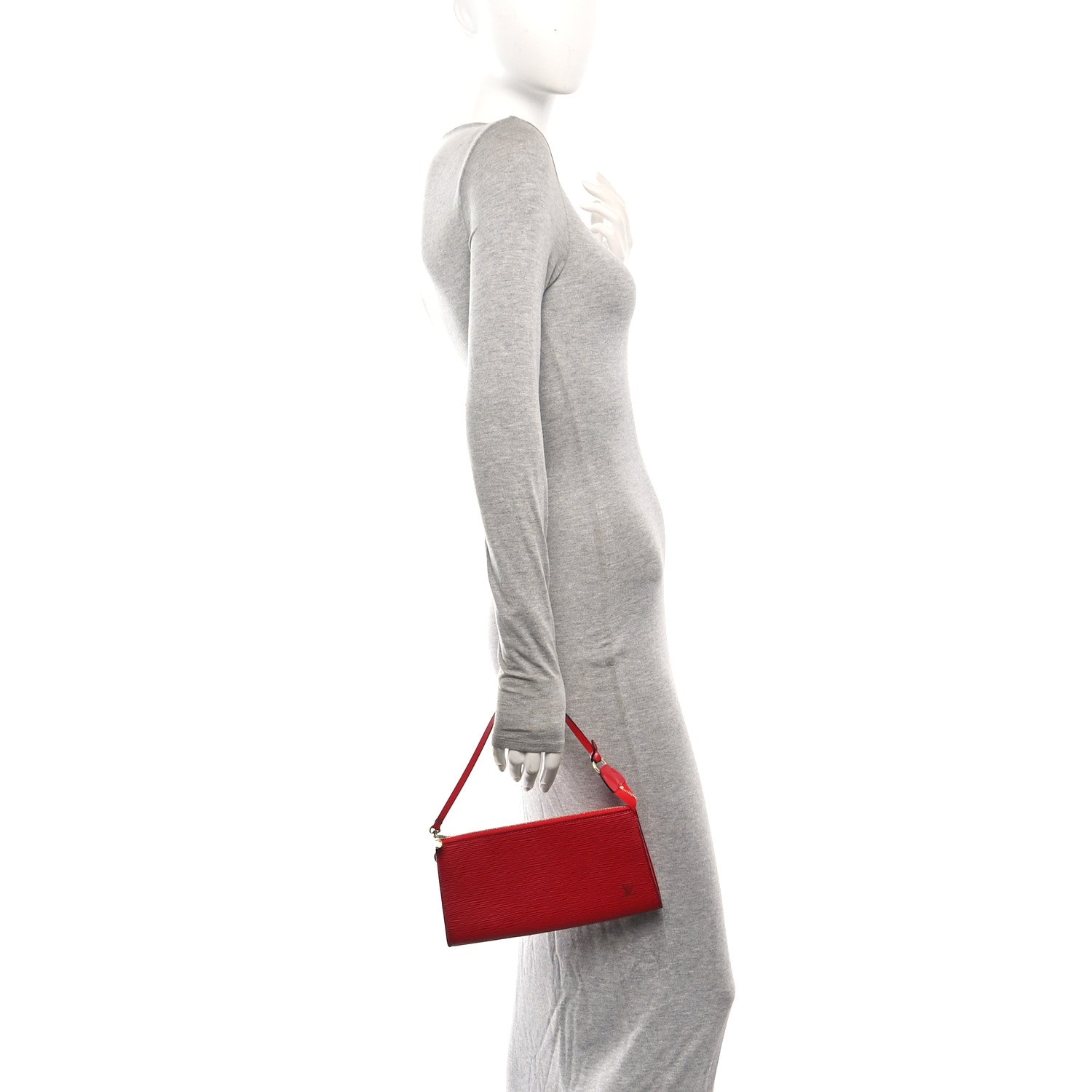 Louis Vuitton Epi Pochette Accessories 24 Castillan Red 2 of 10