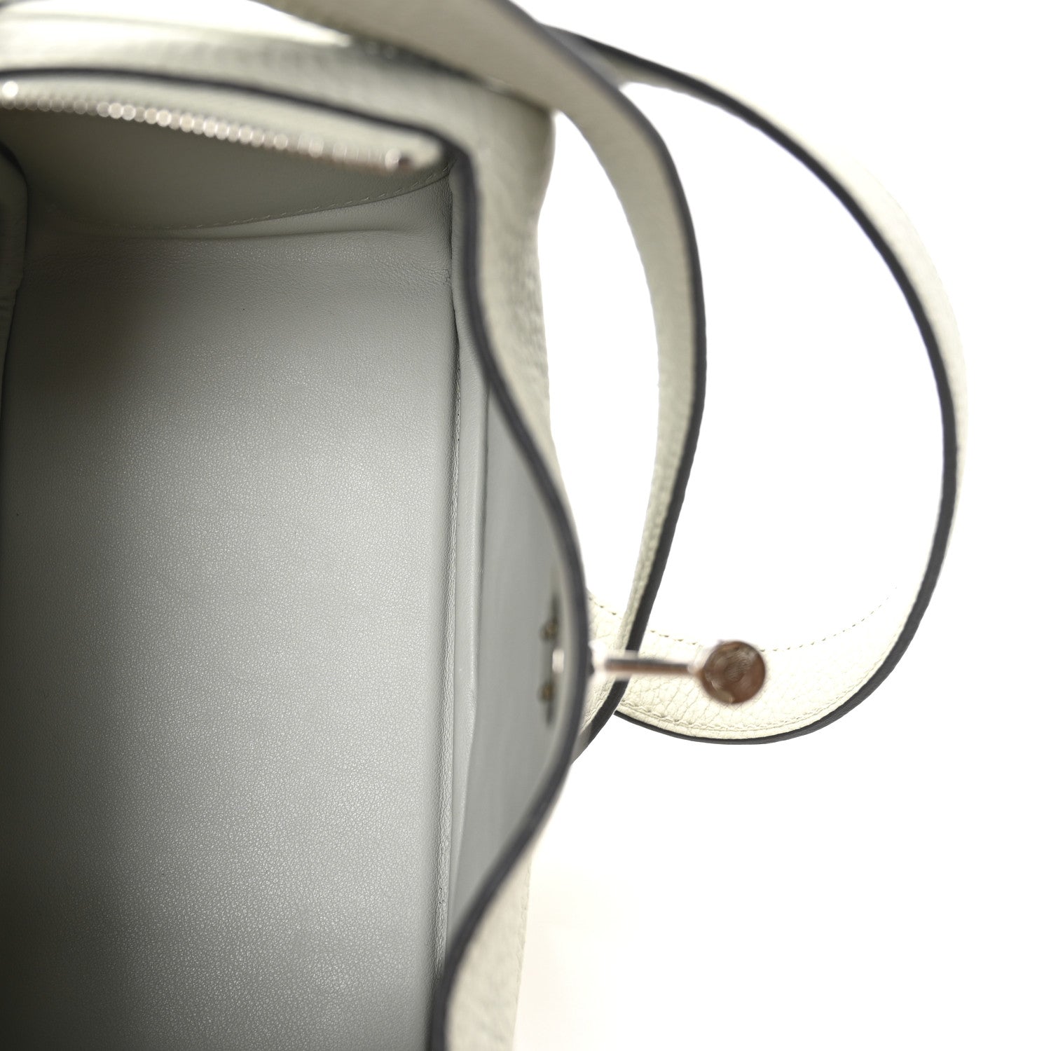 Hermes Taurillon Clemence Mini Lindy 20 Gris Neve 5 of 11