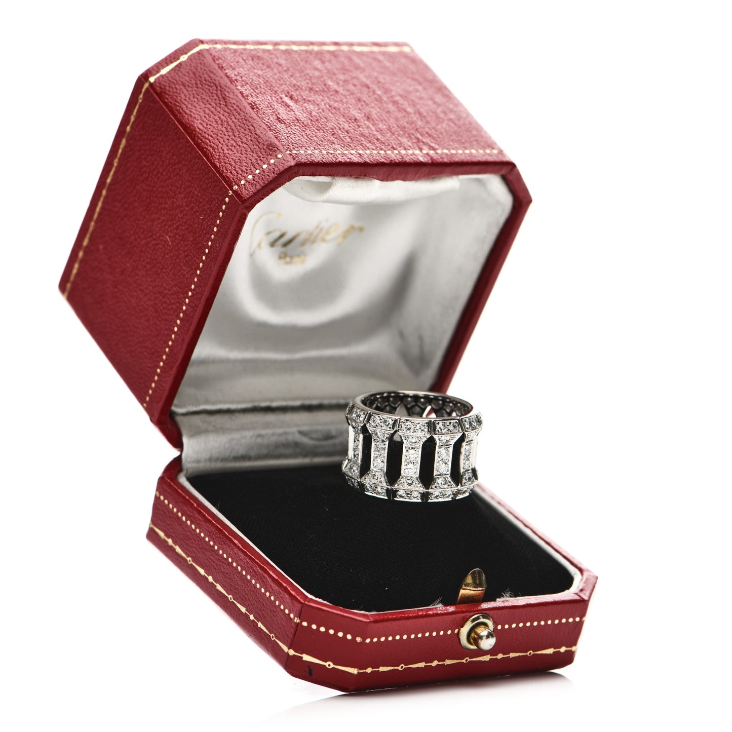 18K White Gold Diamond Anthalia Ring 54 7
