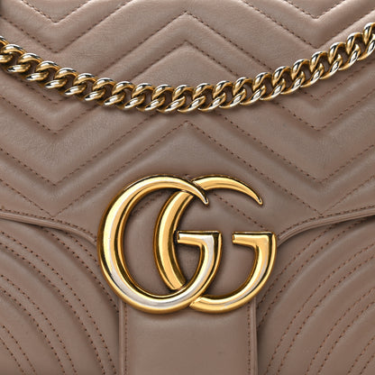 Gucci Calfskin Matelasse Medium GG Marmont Shoulder Bag Porcelain Rose 8 of 16