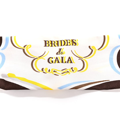 Hermes Silk Brides De Gala Shadow Twilly Marron White Jaune 3 of 5