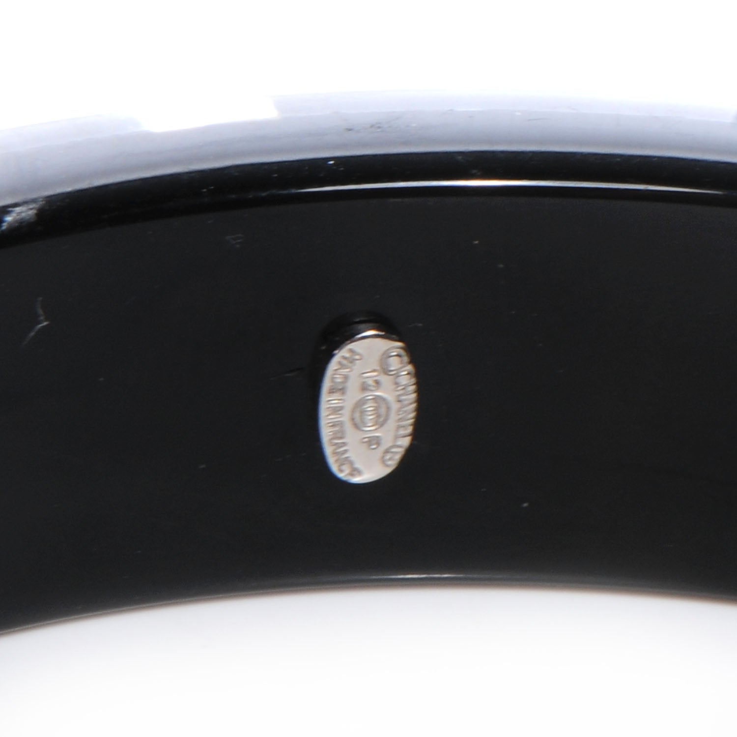 Chanel Resin Crystal CC Bangle Black 3 of 5