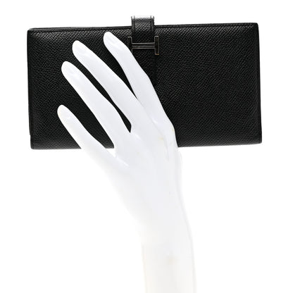 Hermes Epsom Bearn Gusset Wallet Black 2 of 10