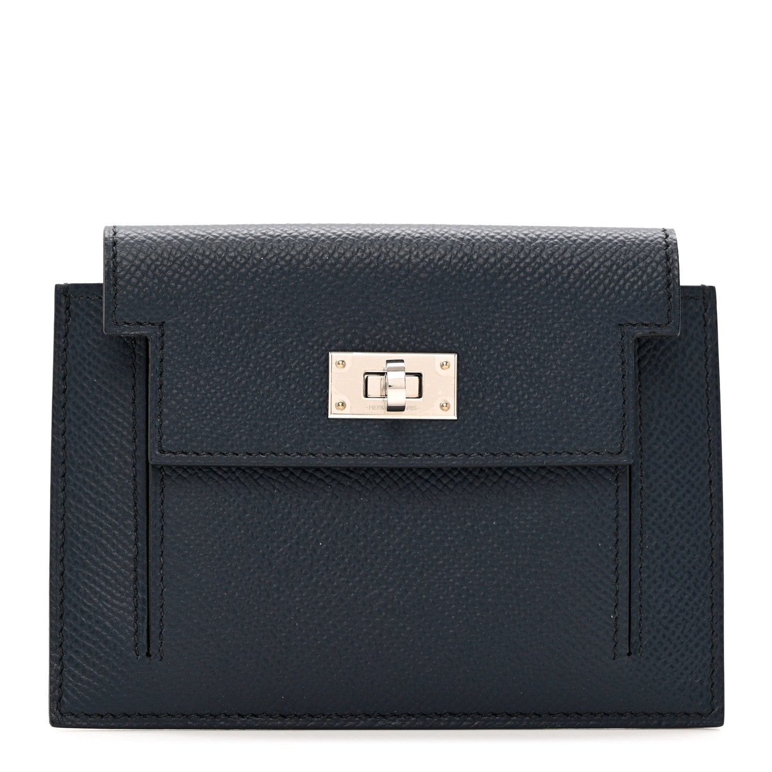 Hermes Epsom Kelly Pocket Compact Wallet Bleu Indigo 1 of 7