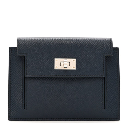 Hermes Epsom Kelly Pocket Compact Wallet Bleu Indigo 1 of 7