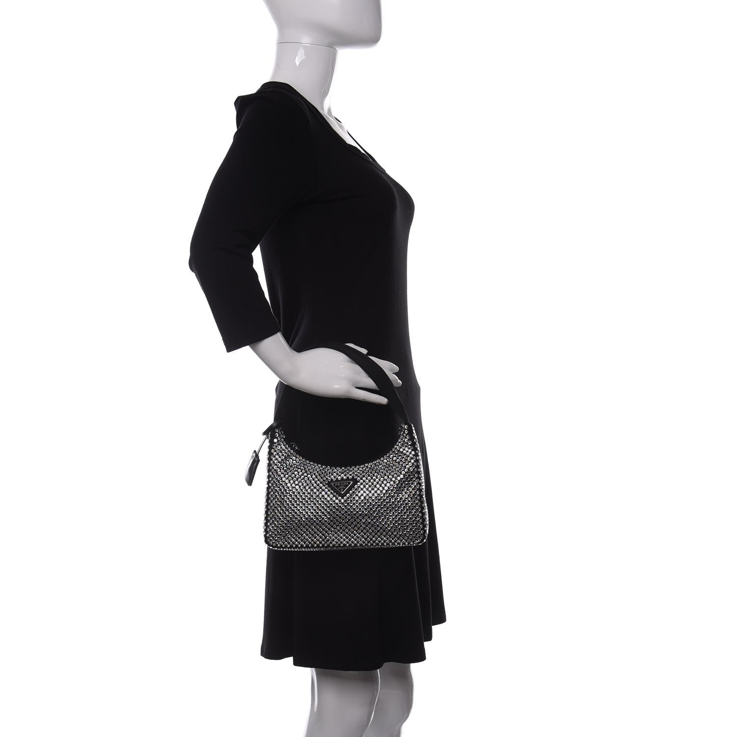 Prada Satin Crystal Mini Re-Edition 2000 Bag Cristal 2 of 10