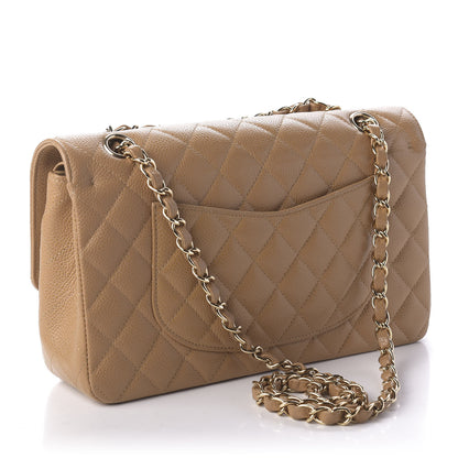 Chanel Caviar Quilted Medium Double Flap Beige 3 of 11