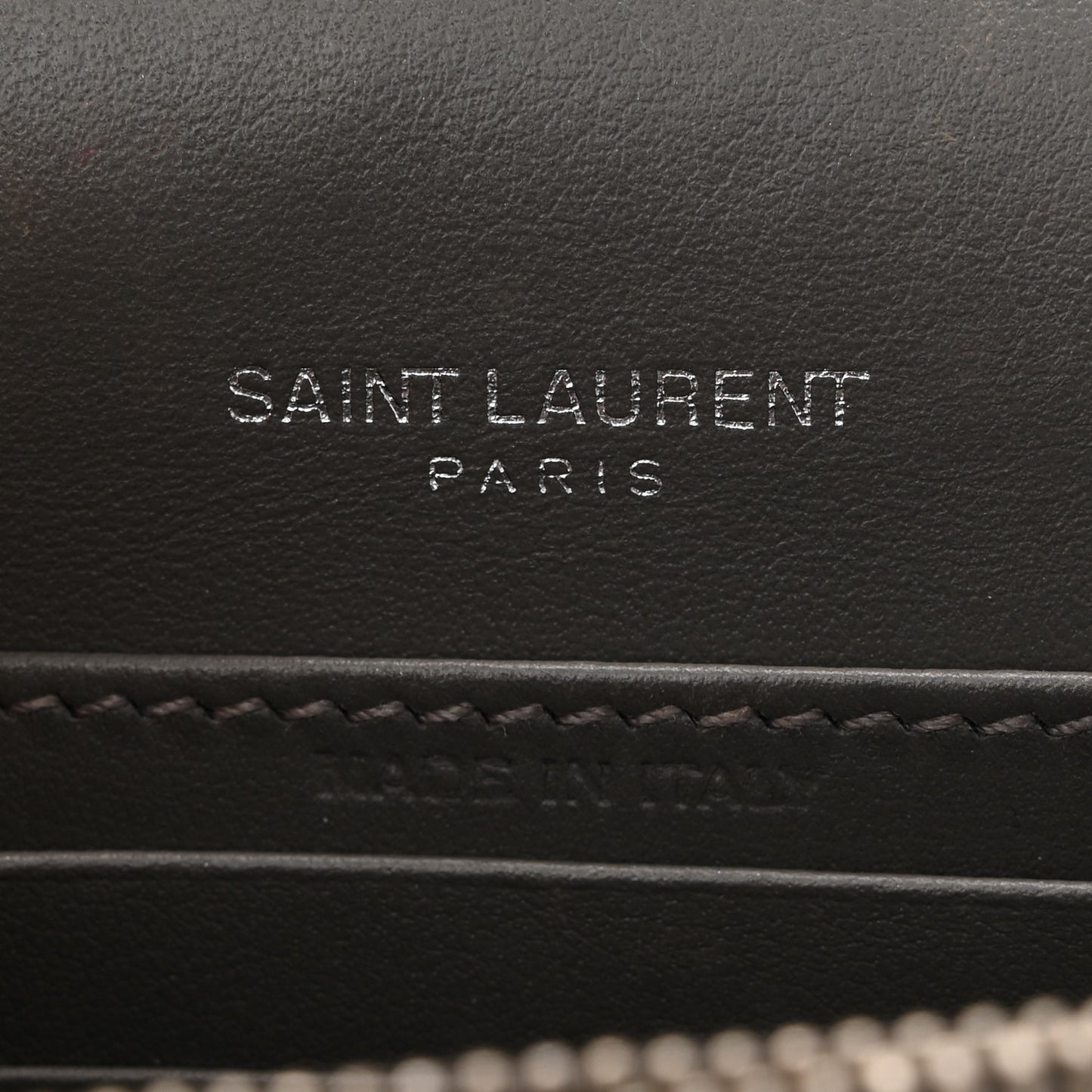 Calfskin Crocodile Embossed Monogram Sunset Chain Wallet Fog