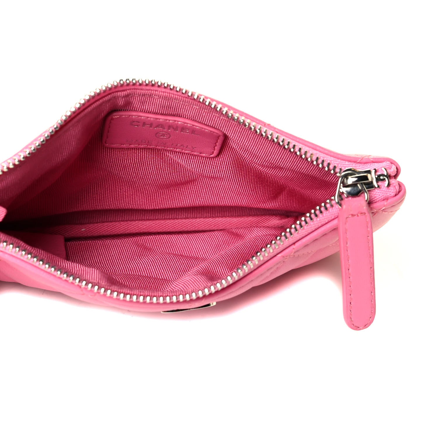 Chanel Lambskin Quilted Small Cosmetic Case Pink 4 of 7