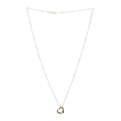 Tiffany 18K Yellow Gold 11mm Elsa Peretti Open Heart Pendant Necklace 3 of 5