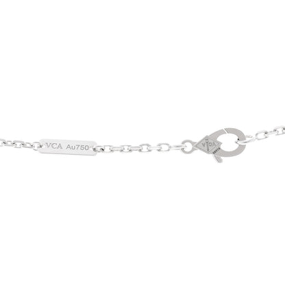 Van Cleef & Arpels 18K White Gold Chalcedony Magic Alhambra Pendant Long Necklace 4 of 4