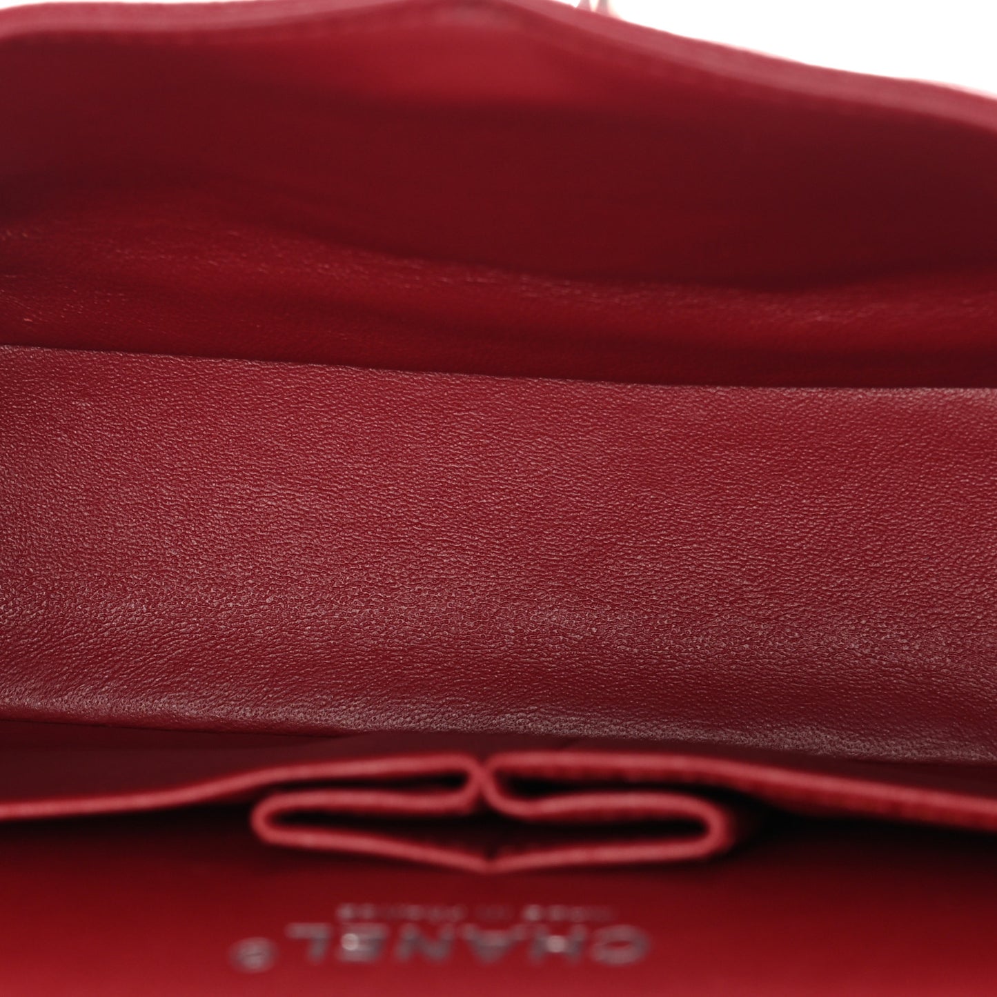 Caviar Quilted Medium Double Flap Red