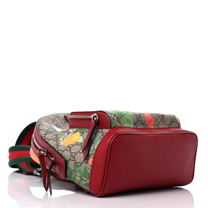 Gucci GG Supreme Monogram Tian Web Small Day Backpack Beige Multicolor Red 4 of 10