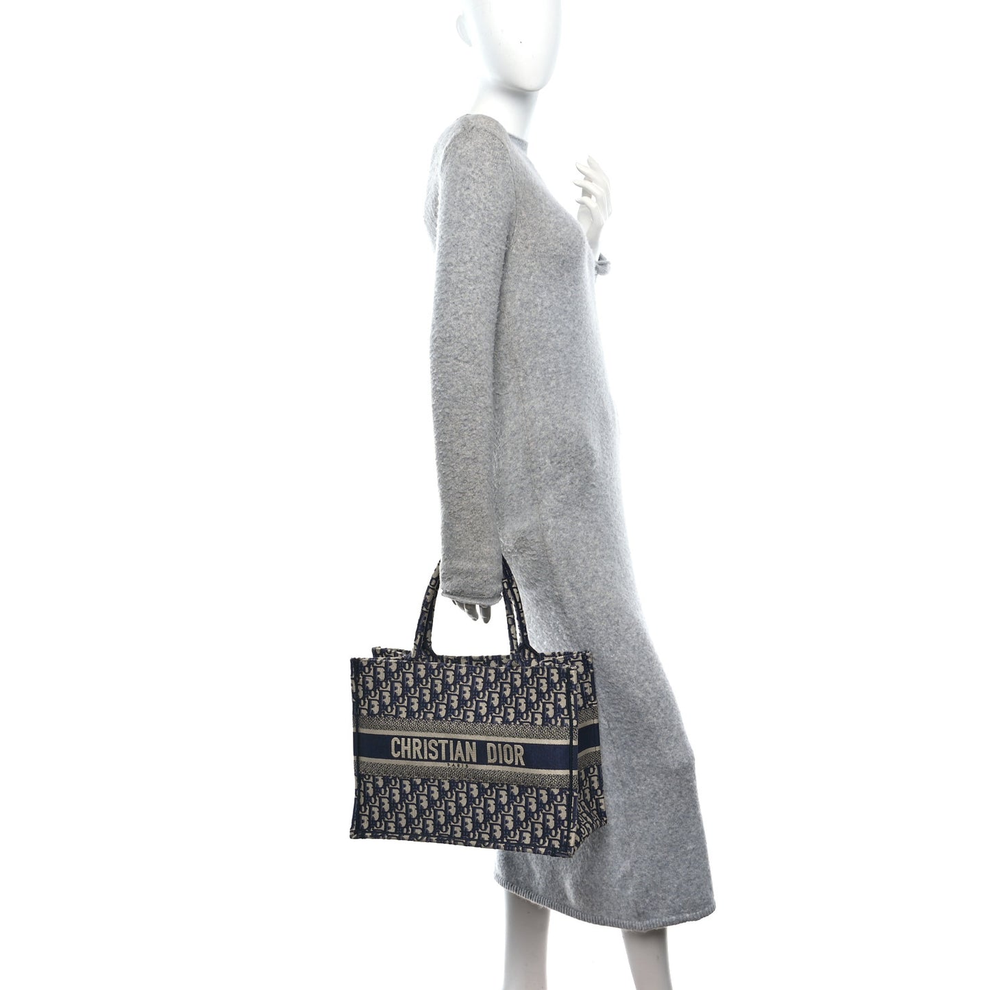 Oblique Medium Book Tote Blue Multicolor