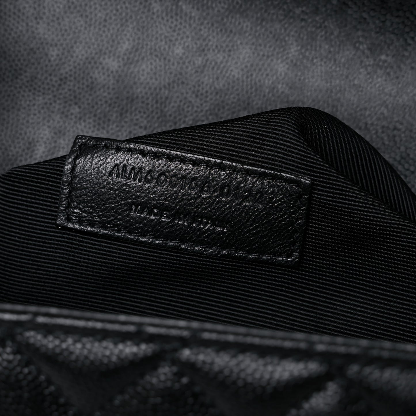 Grain De Poudre Textured Mixed Matelasse Large Triquilt Monogram Satchel Black