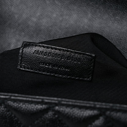 Saint Laurent Grain De Poudre Textured Mixed Matelasse Large Triquilt Monogram Satchel Black 7 of 12