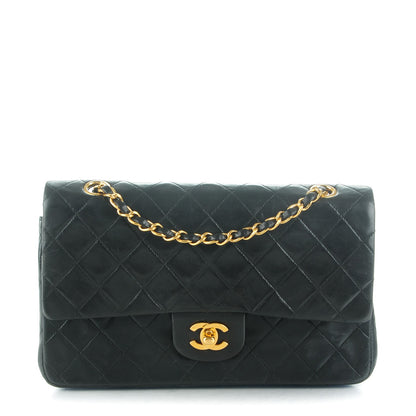 Chanel Lambskin Quilted Medium Double Flap Black 1 of 8