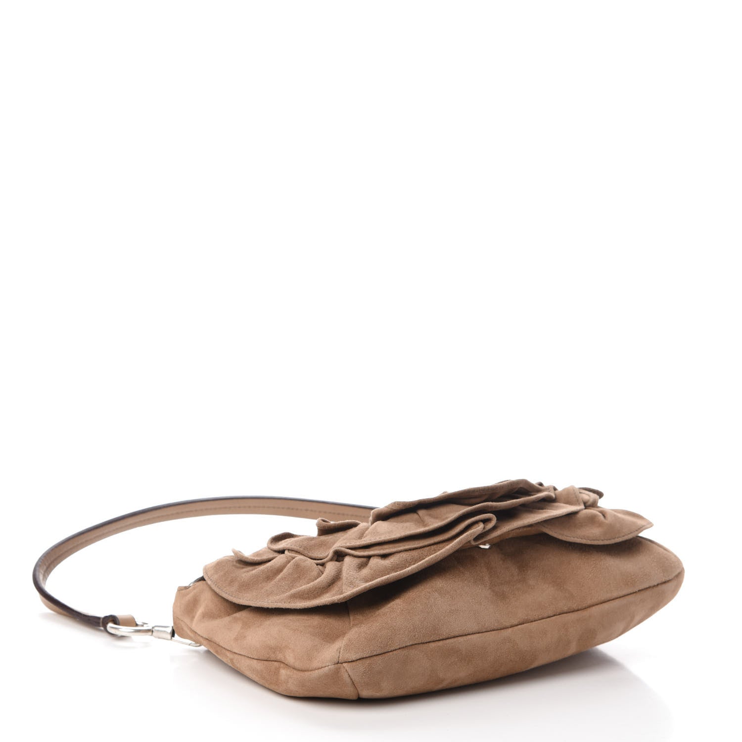 Saint Laurent Suede Nadja Shoulder Bag Brown 4 of 9