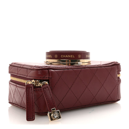 Chanel Lambskin Quilted Coco Click Bag Burgundy 4 of 11