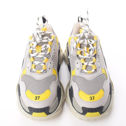 Balenciaga Fabric Mesh Womens Triple S Sneakers 37 Yellow Grey White 9 of 9