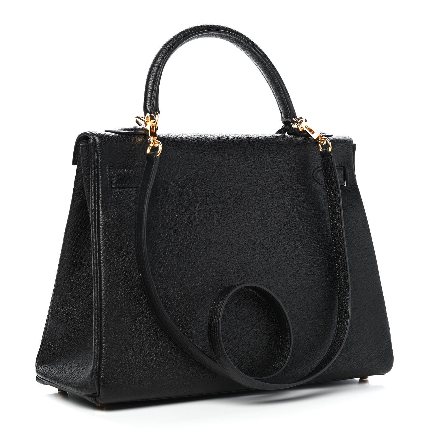 Hermes Chevre De Coromandel Kelly Retourne 32 Black 2 of 8