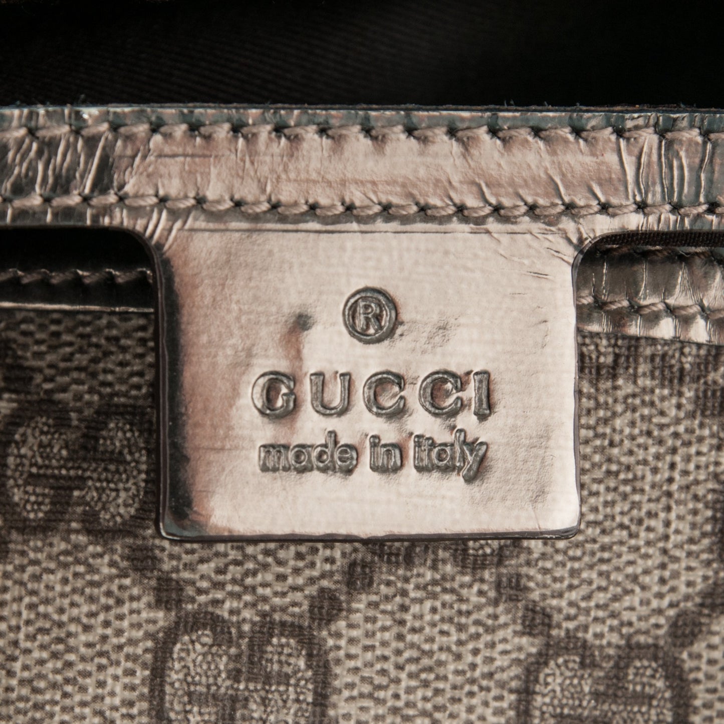 GG Plus Monogram Medium Joy Boston Pewter