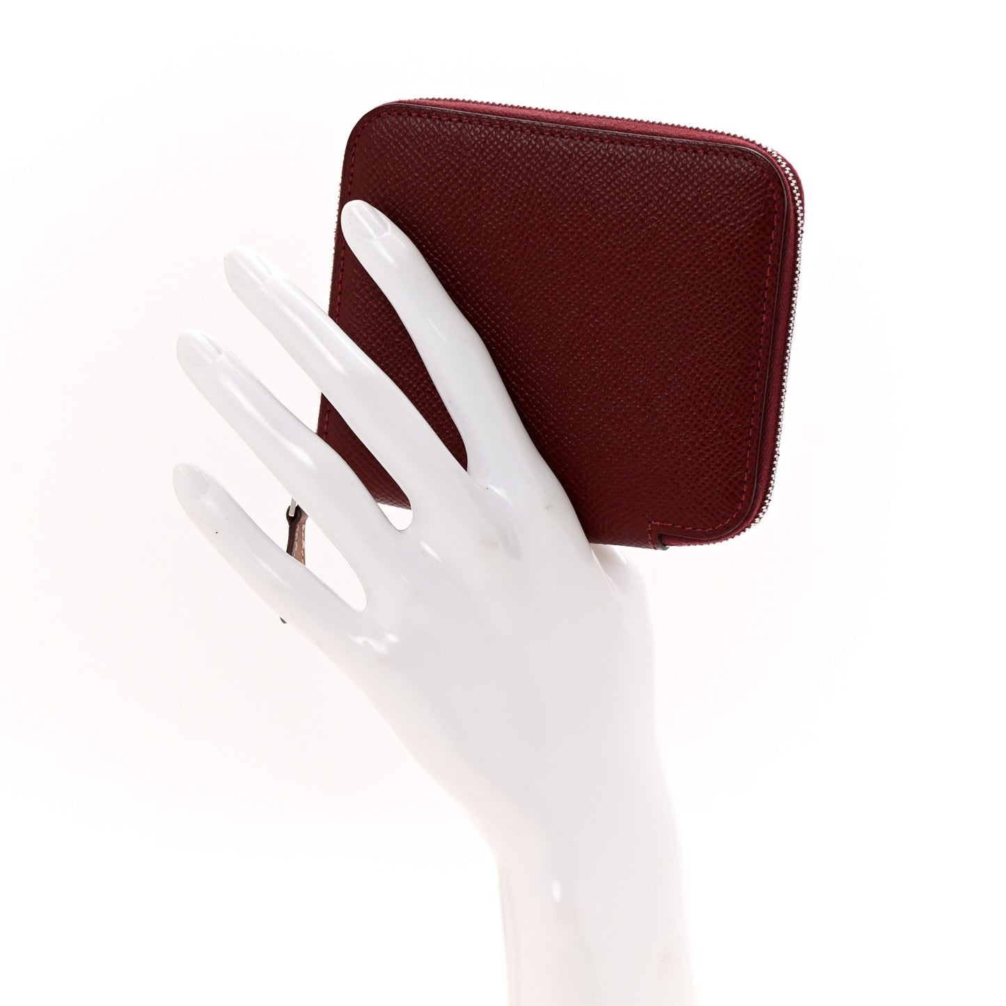 Epsom Silk'In Compact Wallet Rouge H