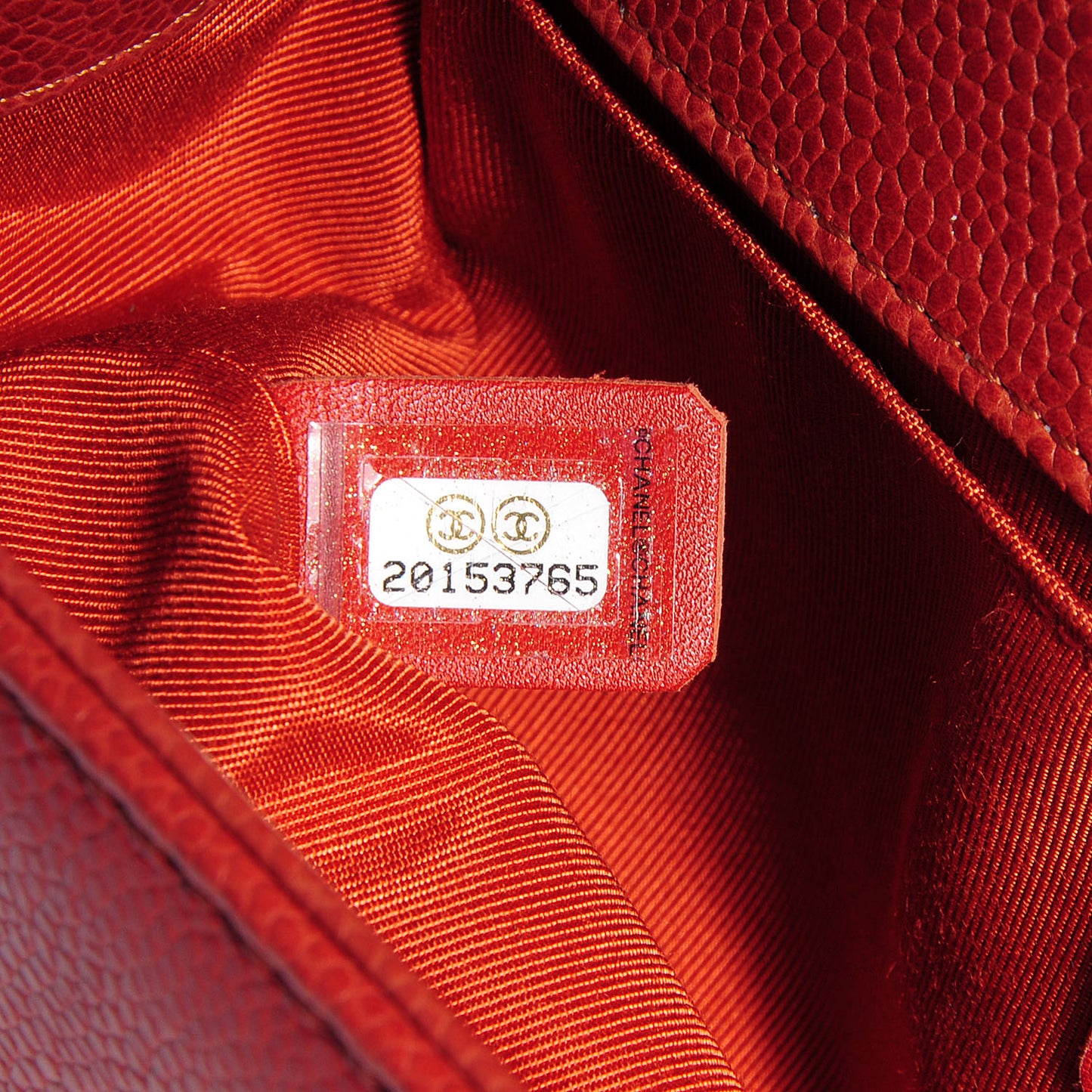 Caviar Medium Boy Flap Red