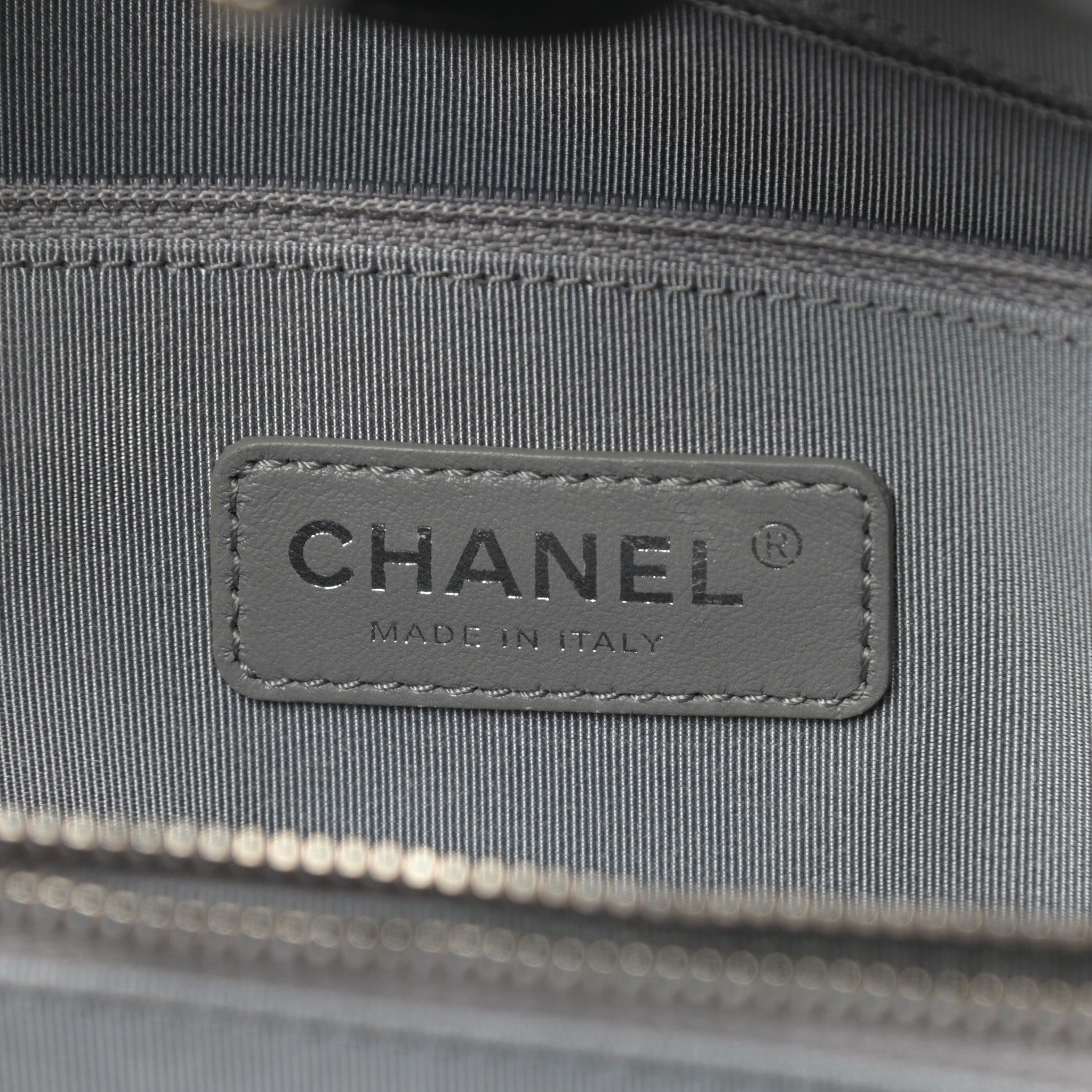 Chanel Calfskin Chevron Quilted Boy Shopping Tote Black 5 of 15
