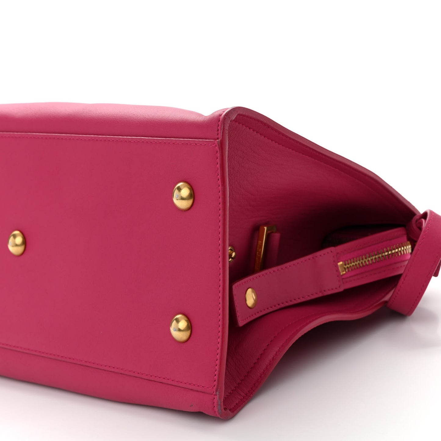 Calfskin Small Classic Y Cabas Fuchsia