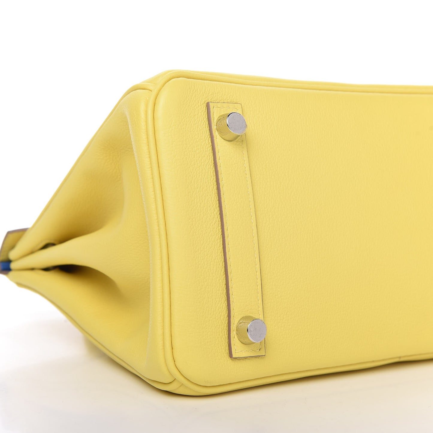 Taurillon Novillo Verso Birkin 25 Lime Bleuet