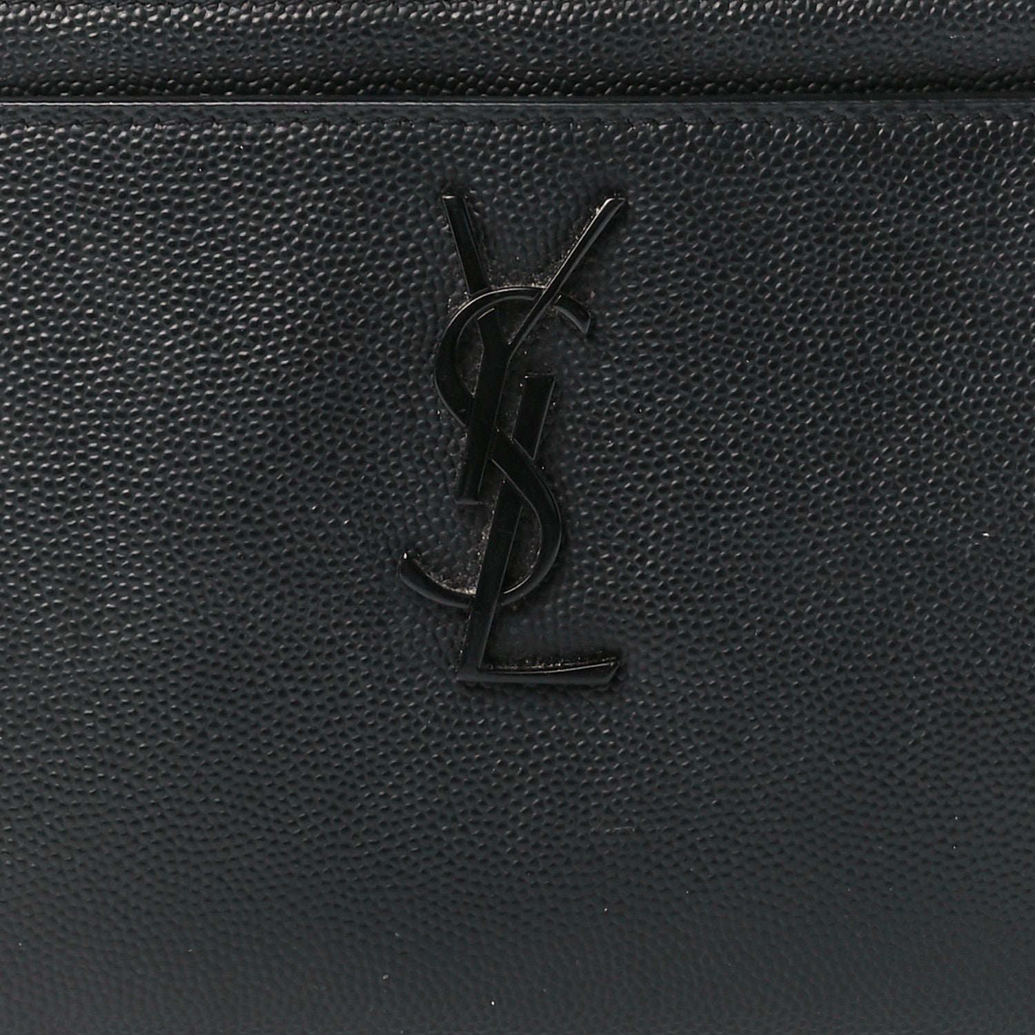 Saint Laurent Grain De Poudre Monogram Bill Pouch Black 8 of 14