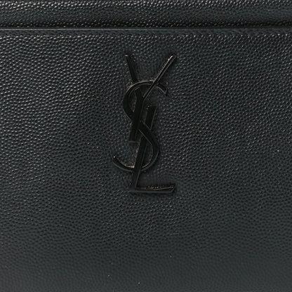 Saint Laurent Grain De Poudre Monogram Bill Pouch Black 8 of 14