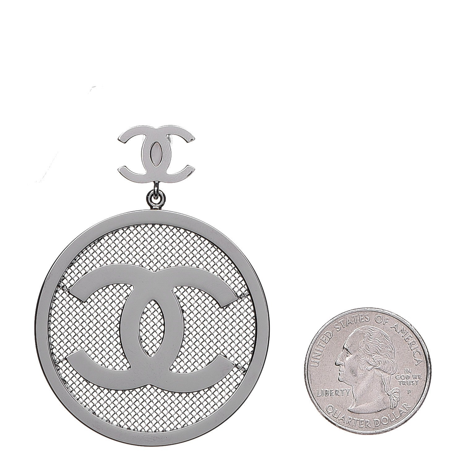 Chanel Ruthenium CC Drop Earrings 2 of 4