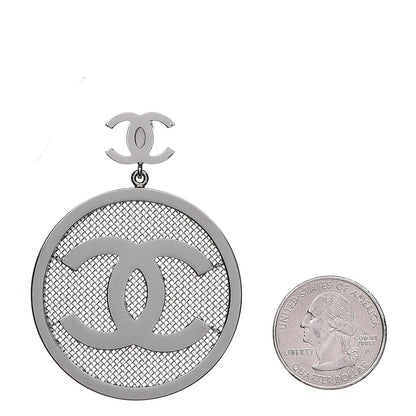Chanel Ruthenium CC Drop Earrings 2 of 4