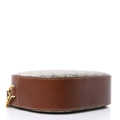 Gucci GG Supreme Monogram Cuoio Toscano Mini Chain Shoulder Bag Beige Ebony Cuir 4 of 15