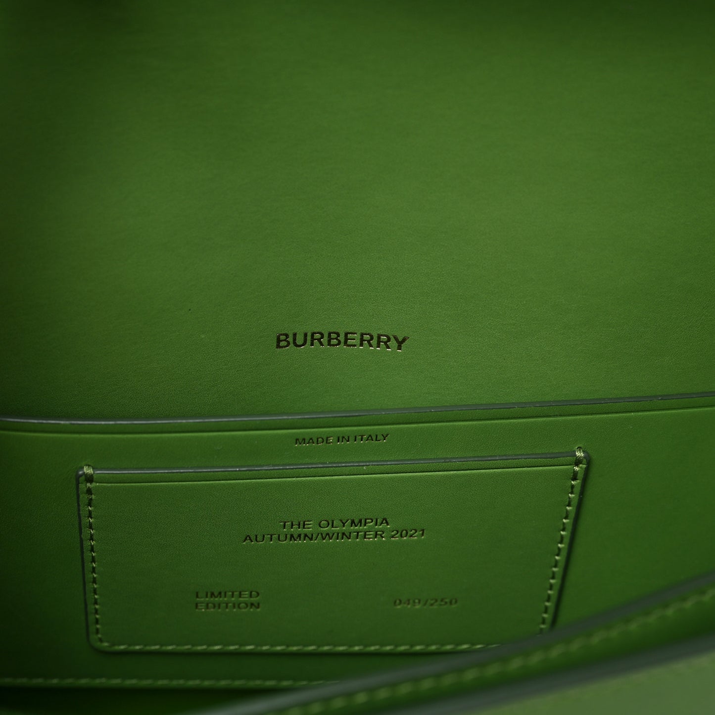 Calfskin Small Olympia Shoulder Bag Green
